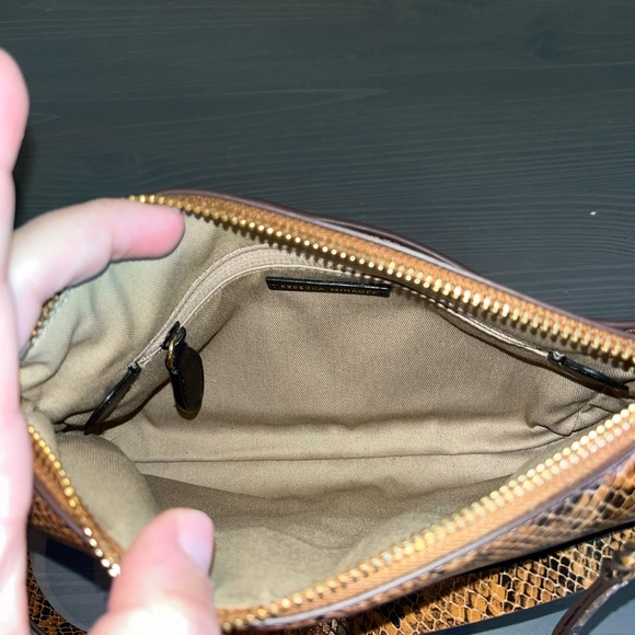 Rebecca Minkoff Snake Skin Mac Equestrian Crossbody Purse - Picture 8 of 11